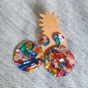 Multi-colored Dangle Earrings